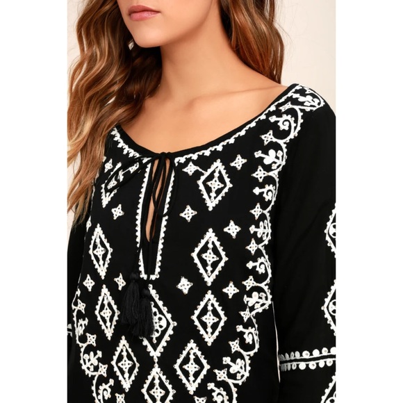 Lulus Bohemian “Vacay Days” Embroider Shift Dress - Picture 5 of 12